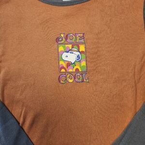 Vintage Childrens Snoopy Joe Cool Graphic Long Sleeve Shirt Size Small